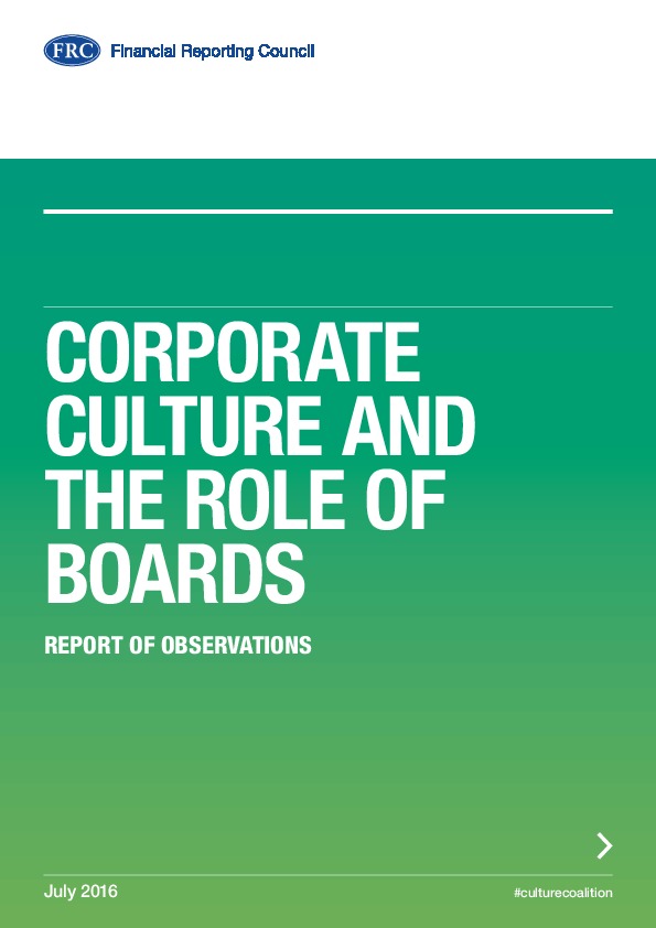 Corporate Culture And The Role Of Boards Board Agenda