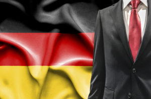 German flag, German businessman, German business