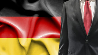 German flag, German businessman, German business