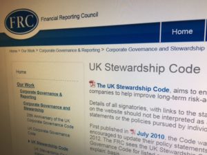Stewardship Code, FRC website