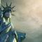 Statue of liberty with mask against Covid-19