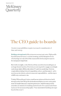 McKinsey CEO guide to boards