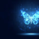 AI digital transformation of a butterfly