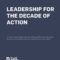 Leadership For The Decade Of Action report