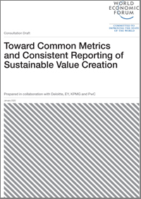 Toward Common Metrics and Consistent Reporting of Sustainable Value Creation