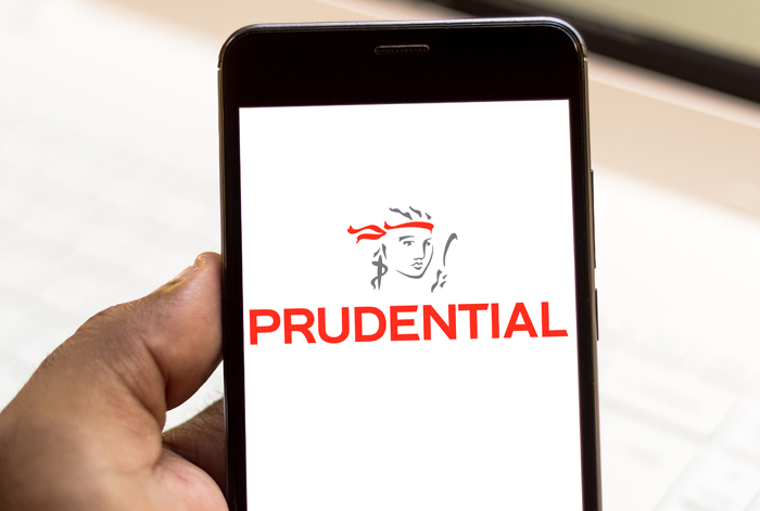 Prudential website on a smartphone