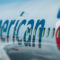 American Airlines plane with logo