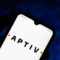 Aptiv logo on smartphone