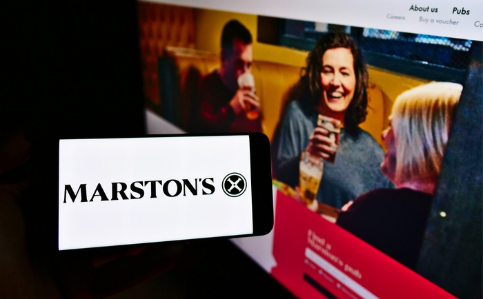 Marston's website and logo