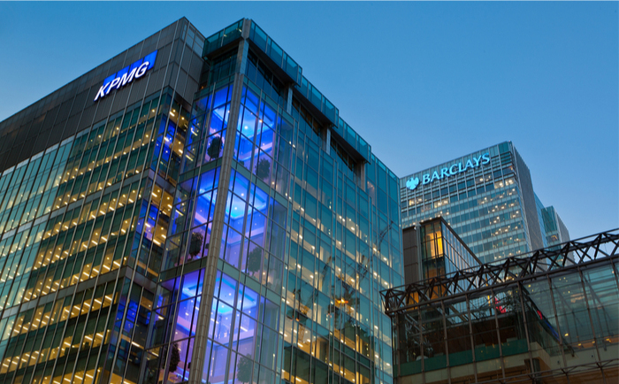 KPMG UK and Barclays buildings, London