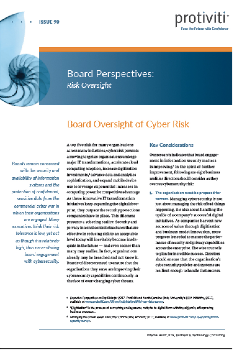 Protiviti Cyber Risk report
