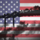 US flag behind polluting factories