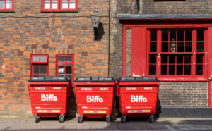Biffa bins on a London street