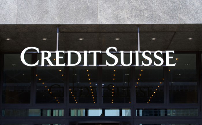 Credit Suisse sign in Zurich