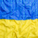 Ukraine flag with coding