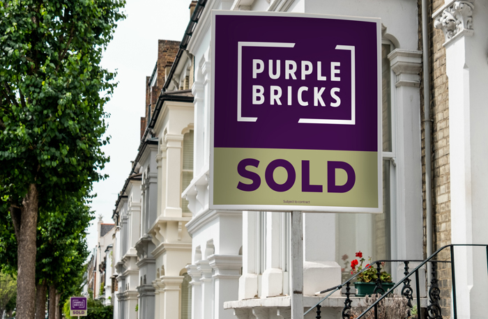 Purplebricks estate agent board