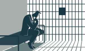 White-collar criminal in jail