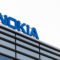 Nokia logo on building in Espoo, Finland