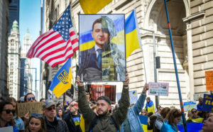 Protest against the war in Ukraine, New York, April 2022