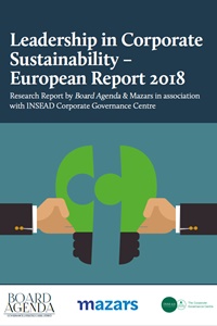 Leadership in sustainability report cover