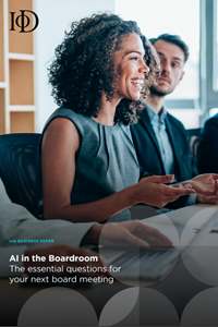 AI in the boardroom cover IoD